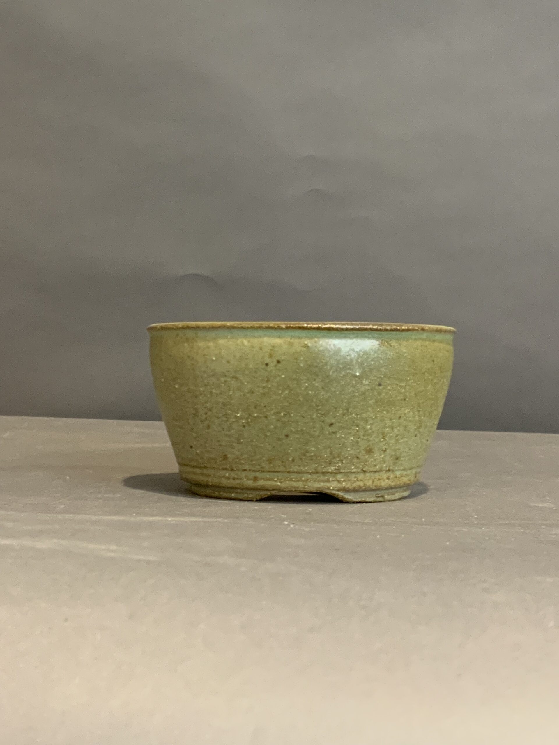 Round Green Shohin Pot 5 x 2.75”